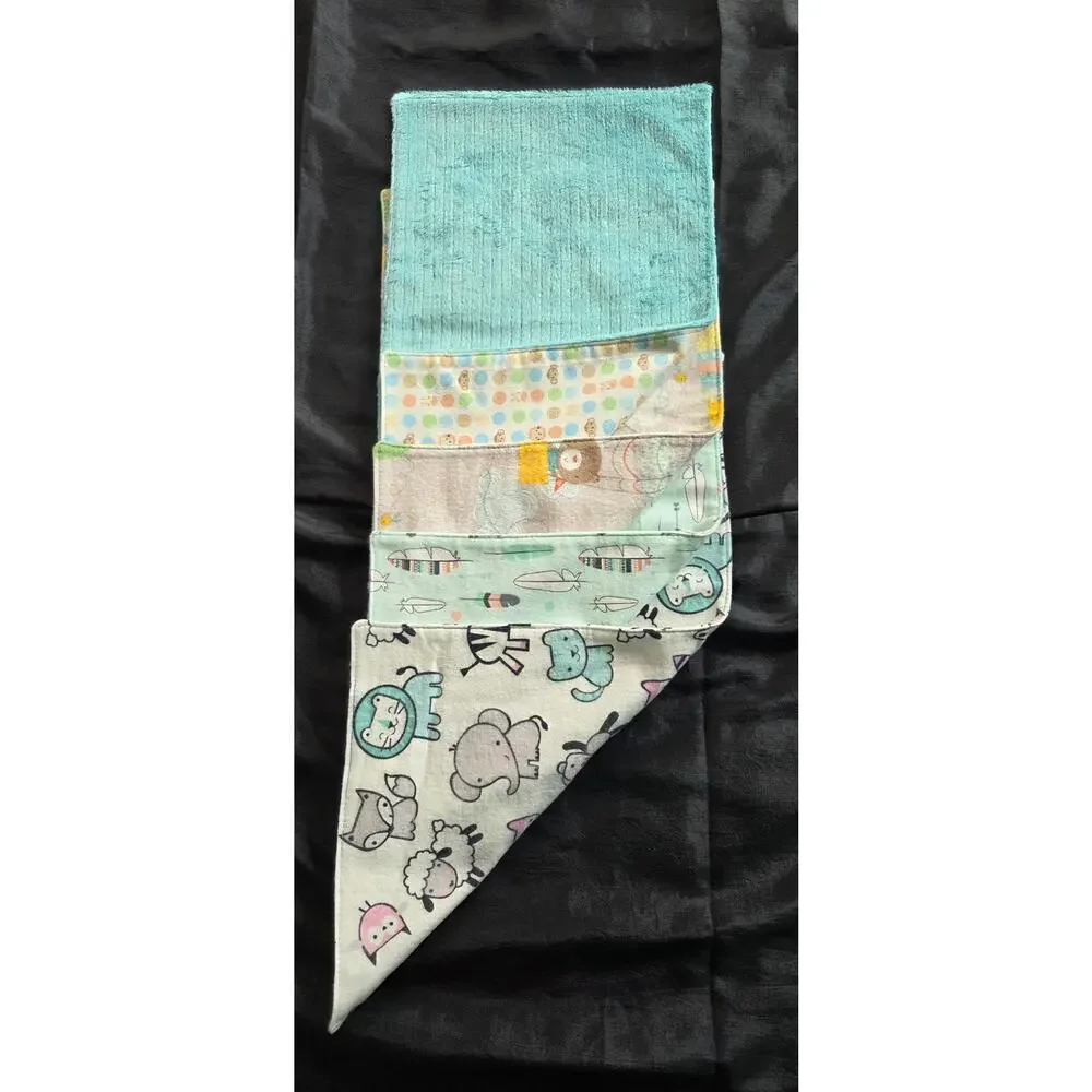 Handmade Baby Burp Cloths Lot of 4